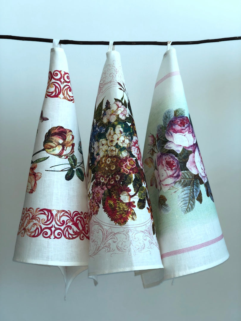 Pure Linen Kitchen Towel Floral Scent